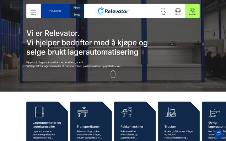 Screenshot di relevator.no