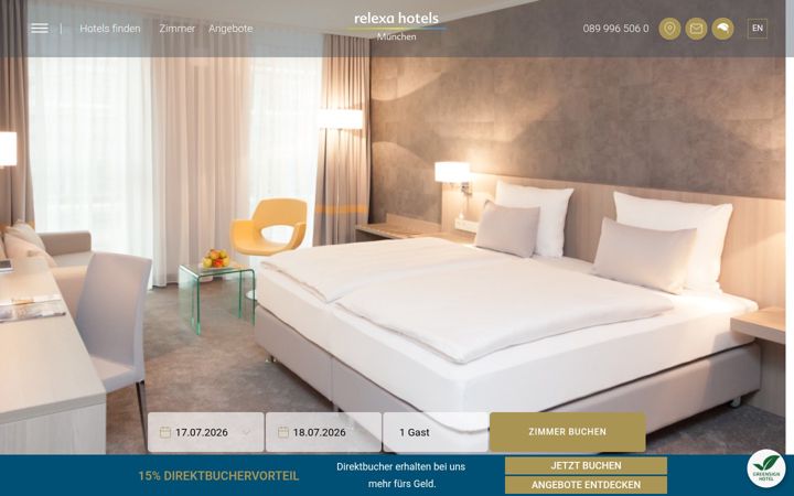 Skjermbilde av relexa-hotel-muenchen.de