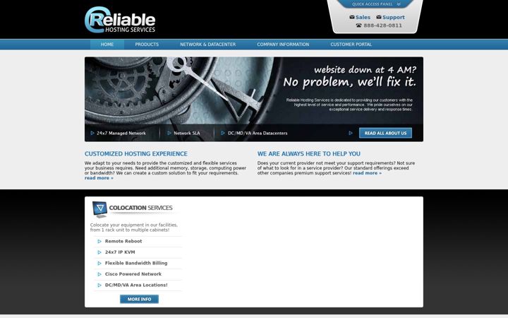 Screenshot of reliablehostingservices.net
