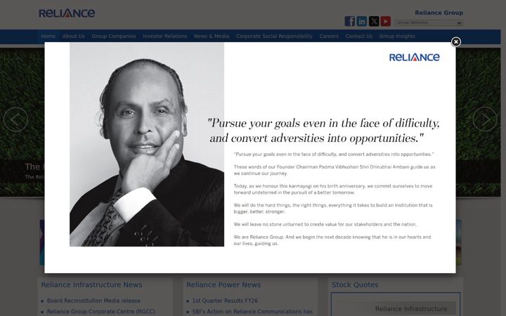 Screenshot of relianceada.com