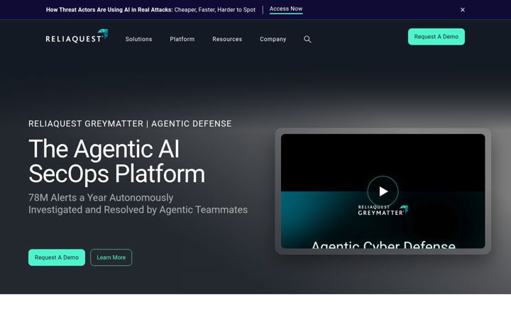 Screenshot of reliaquest.com