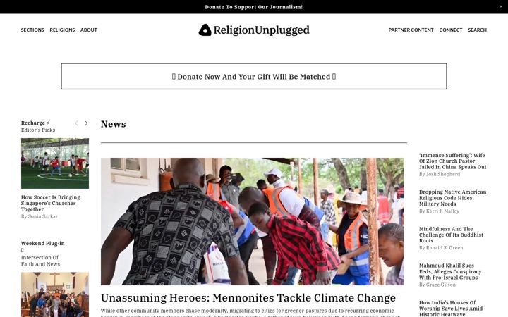 Screenshot of religionunplugged.com