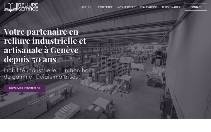 Screenshot ta' reliure-service.ch