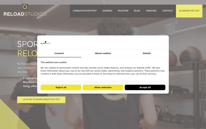Screenshot of reloadstudios.nl