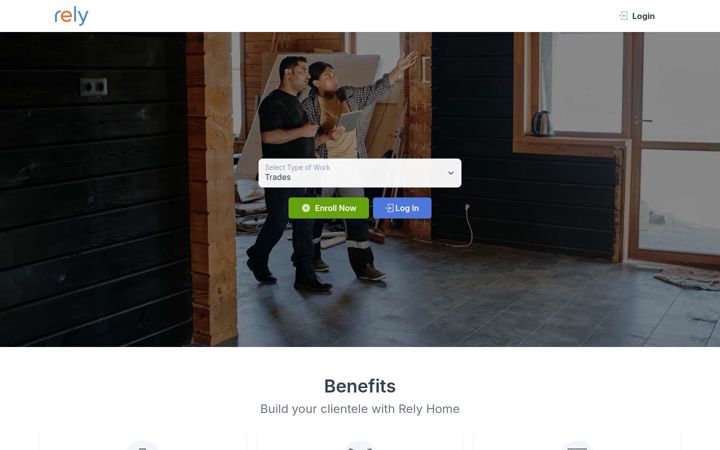 Screenshot of relyhome.com
