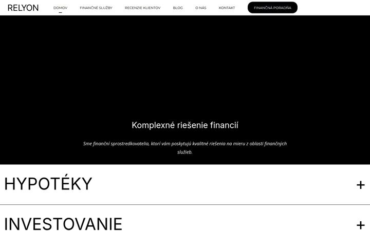 Screenshot του relyon.sk