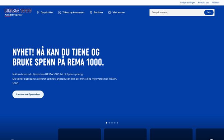 Screenshot of rema.no