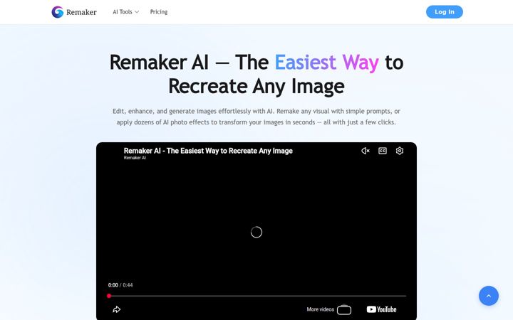 Screenshot of remaker.ai