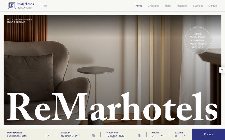 Képernyőkép: remarhotels.com