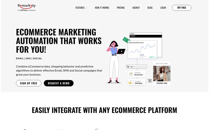 Screenshot von remarkety.com