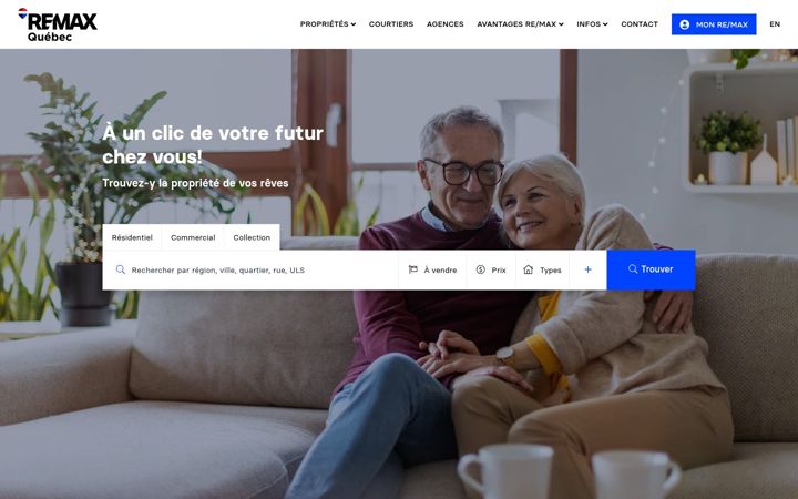 Screenshot of remax-quebec.com