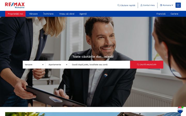 Screenshot ta' remax.ro