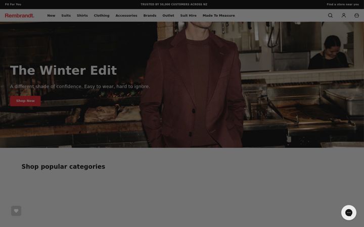 Screenshot of rembrandt.co.nz