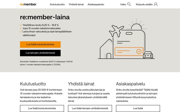 Ekrano kopija remember.fi