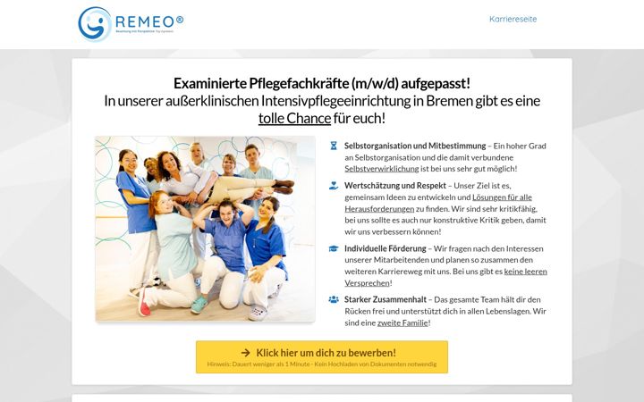 Screenshot ta' remeo-bremen-karriere.com