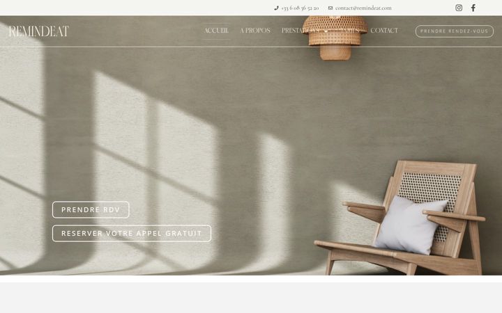 Screenshot of remindeat.com