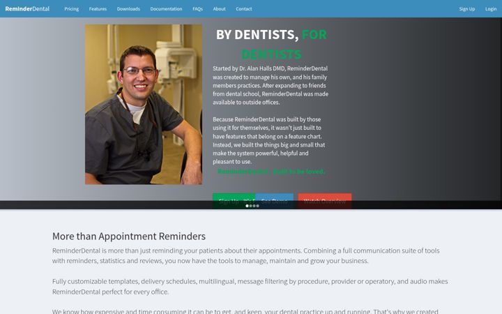 Screenshot of reminderdental.com