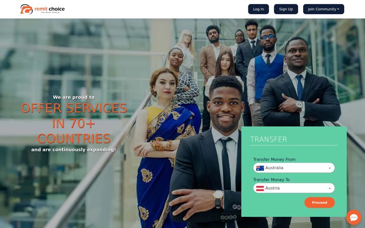 Screenshot of remitchoice.org