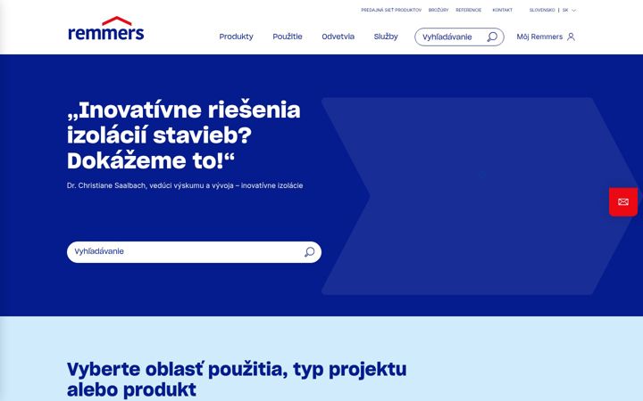 Snímek obrazovky remmers.sk