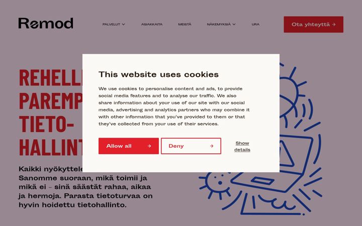 Snimka zaslona za remod.fi