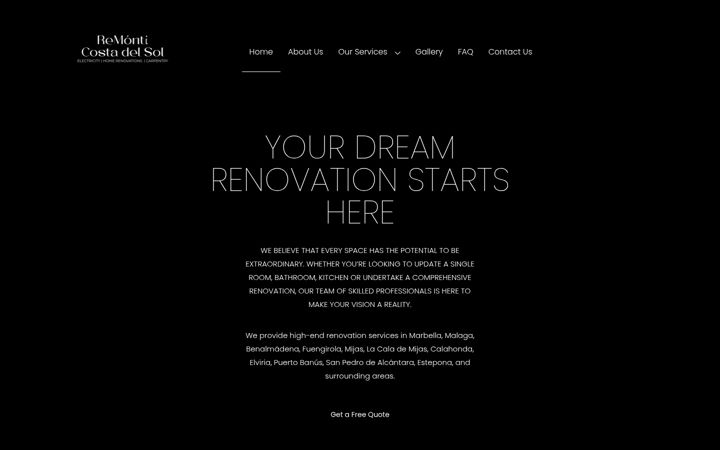 Screenshot stránky remonticostadelsol.com