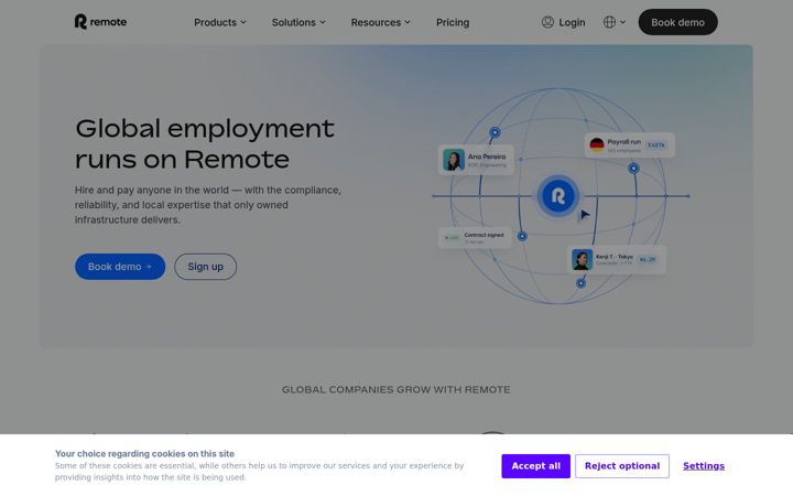 Snímek obrazovky remote.com