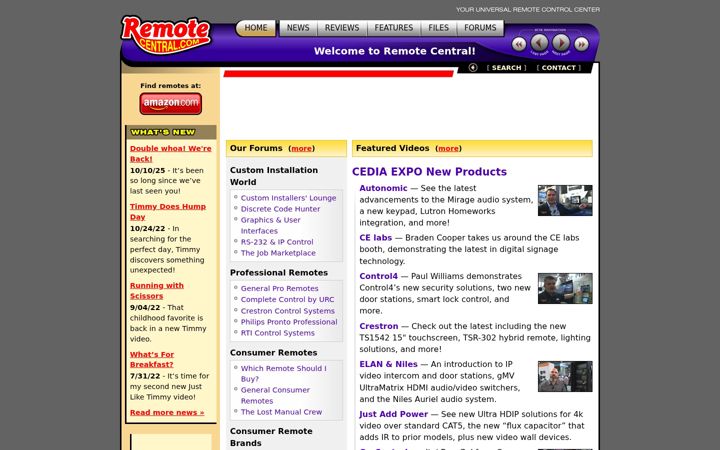 Screenshot of remotecentral.com