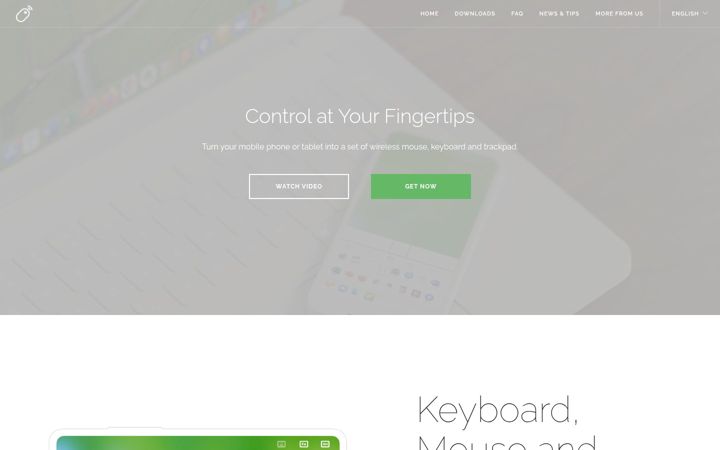 Screenshot of remotemouse.net