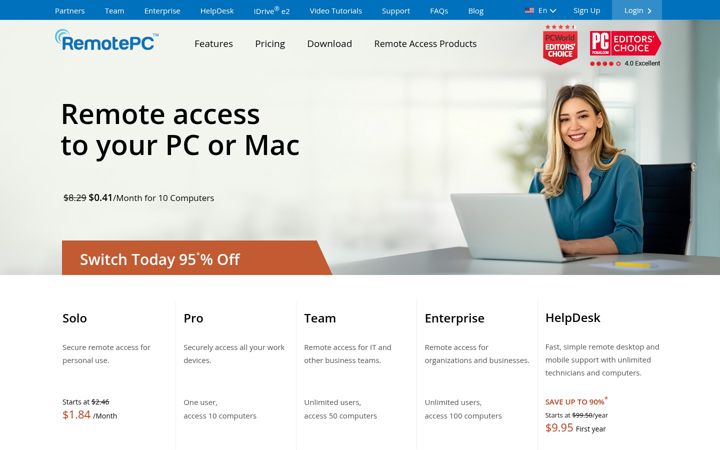 Zrzut ekranu remotepc.com