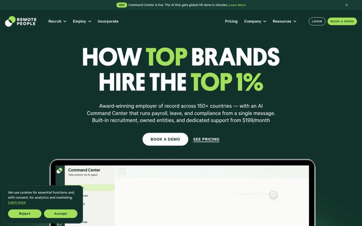 Screenshot of remotepeople.com