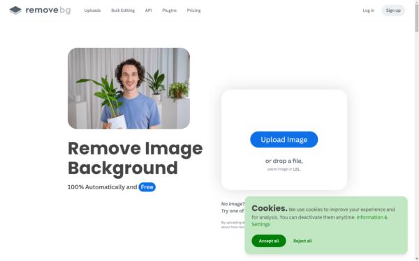 Screenshot of remove.bg