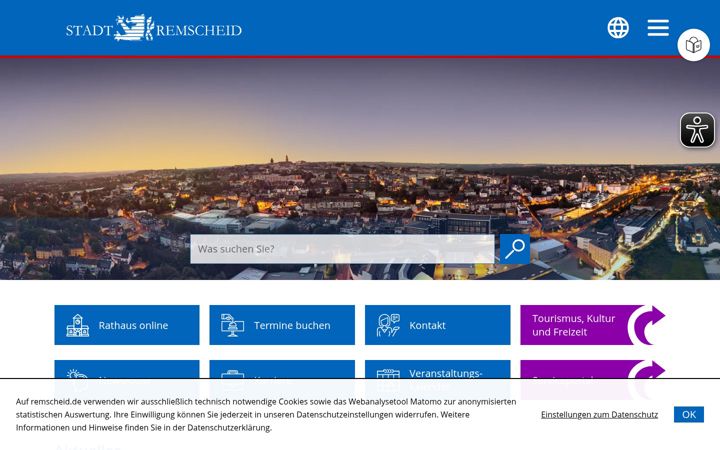 Screenshot of remscheid.de