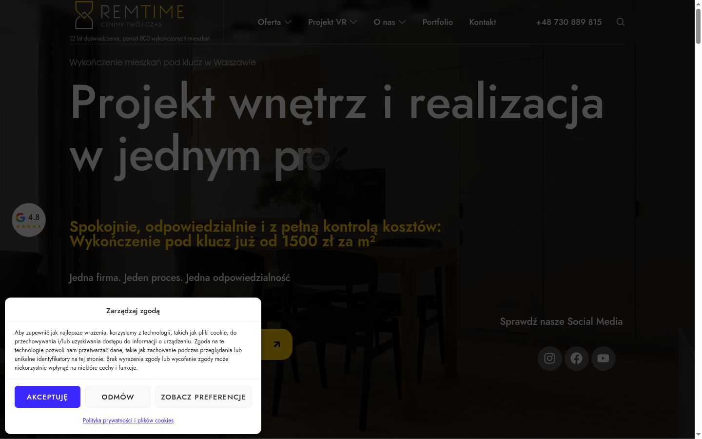 Képernyőkép a bármilyen interakció előtt megjelenő hozzájárulási bannerről