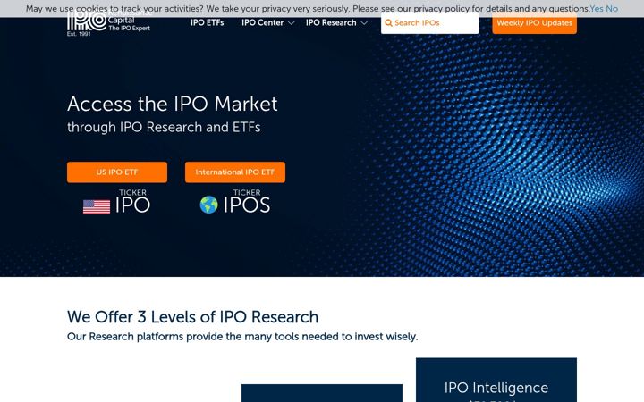 Screenshot of renaissancecapital.com