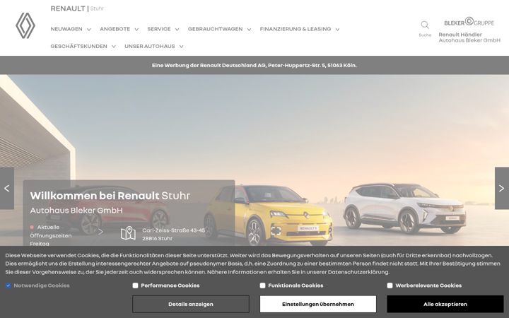 Screenshot of renault-bleker-stuhr.de