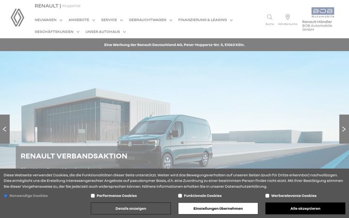 Screenshot of renault-bob-wuppertal.de