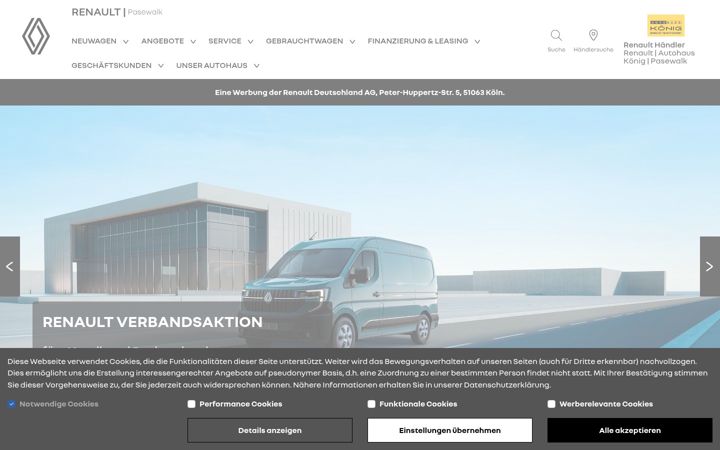Snímek obrazovky renault-koenig-pasewalk.de
