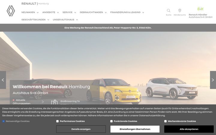 Ekrānuzņēmums no renault-suk-harburg.de