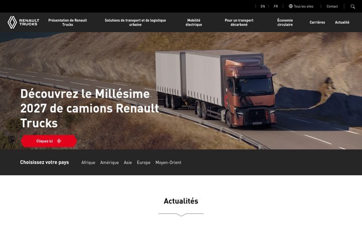 Screenshot of renault-trucks.com