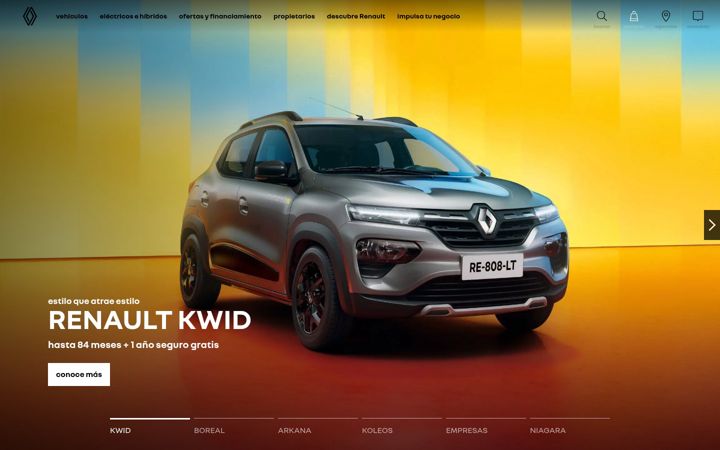 Screenshot of renault.com.mx
