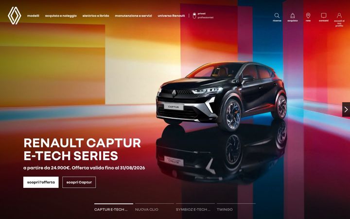 Screenshot of renault.it