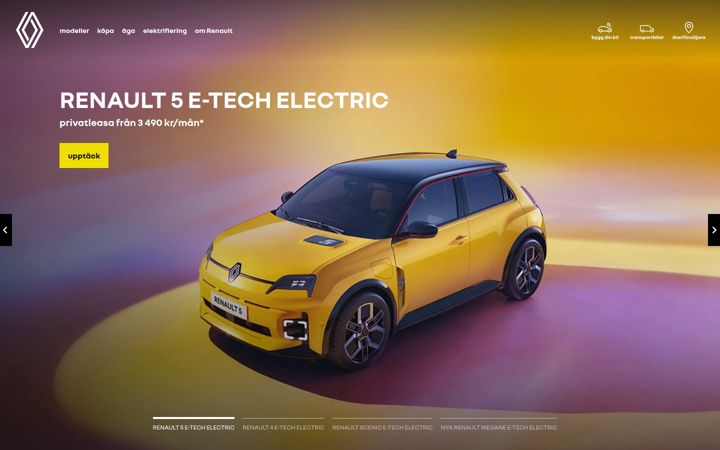 Ekraanipilt saidist renault.se