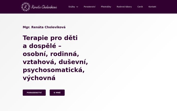 Capture d'écran de rencacholevikova.cz