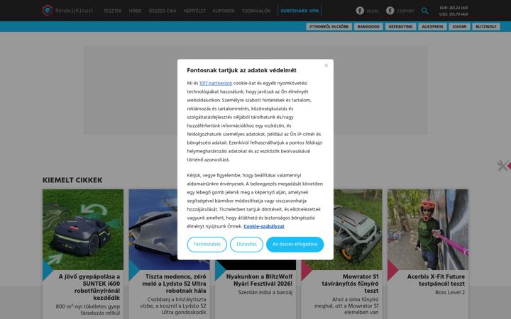 Screenshot of rendeljkinait.hu