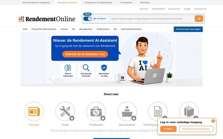 Zrzut ekranu rendement.nl