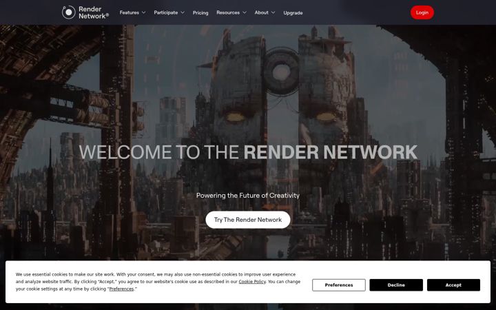 Screenshot of rendernetwork.com
