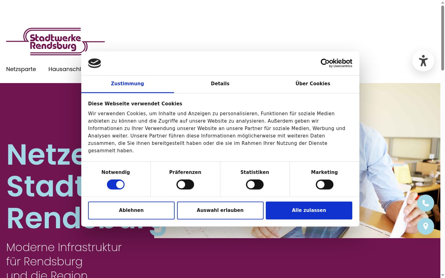 Screenshot tal-banner tal-kunsens muri qabel kwalunkwe interazzjoni