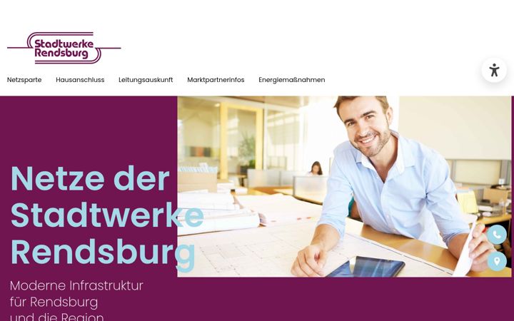 Screenshot of rendsburgernetz-sh.de