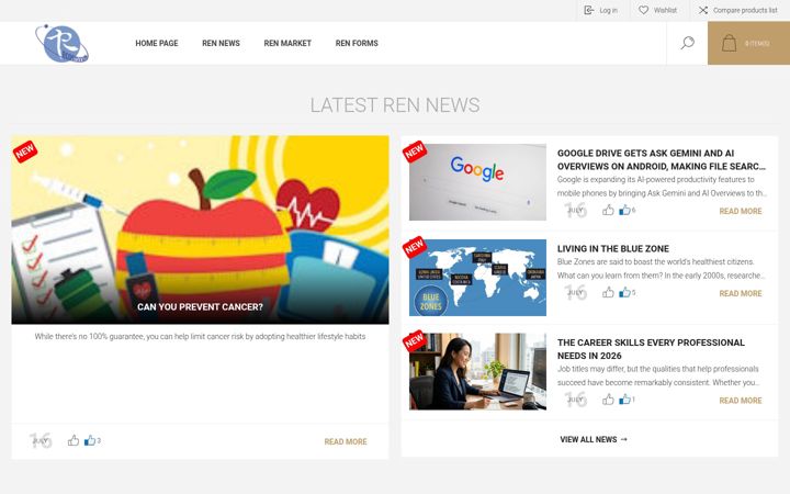 Screenshot of renecosystem.com
