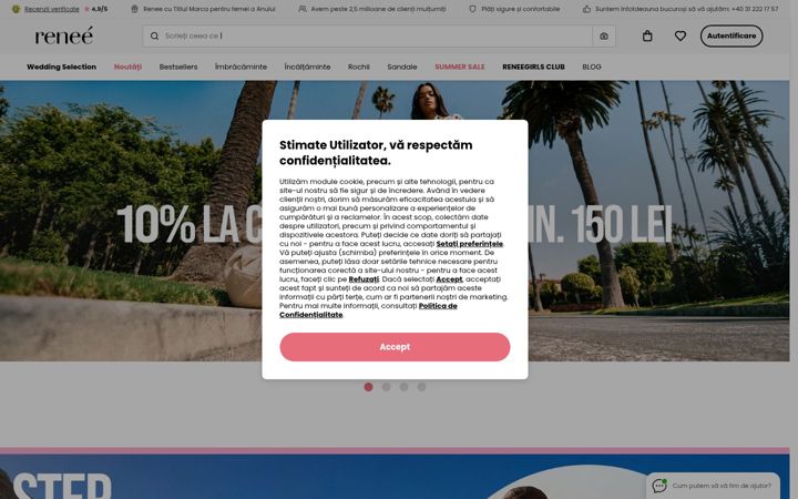 Screenshot of renee.com.ro